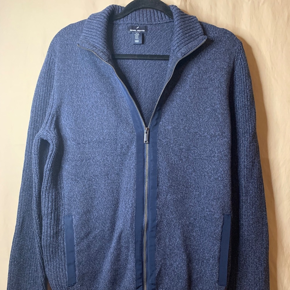 Paris Designer Daniel Hechter, Unique 100% Heavy Woven Cotten Sweater, Size M